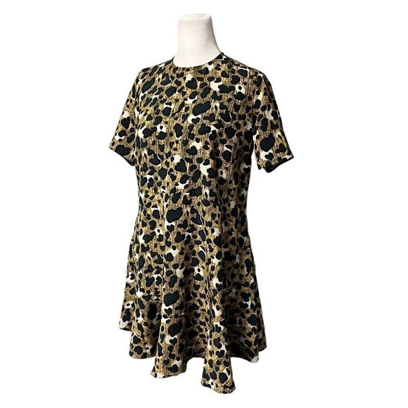 Asos Drop Waist Leopard Print Dress Size 4 - Picture 4 of 8